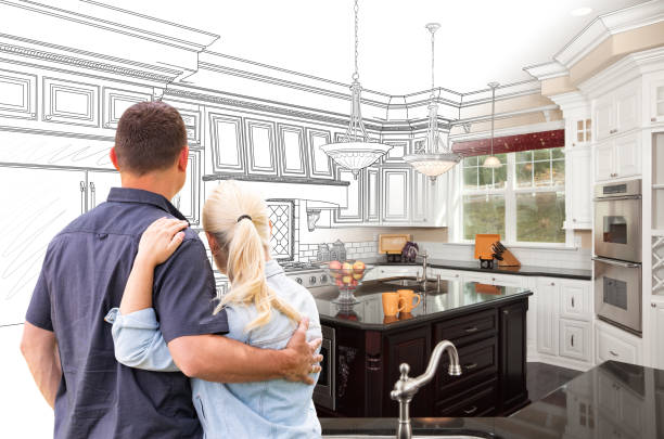 Custom kitchen cabinets installed in a Ferndale home